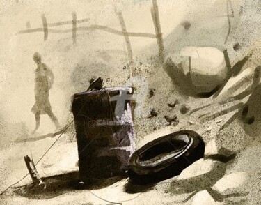 Digital Arts titled "drum.jpg" by Kishore Singh, Original Artwork, Digital Painting