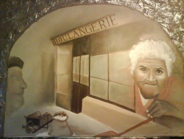 Peinture intitulée "Chez mauricette" par Drindrine, Œuvre d'art originale