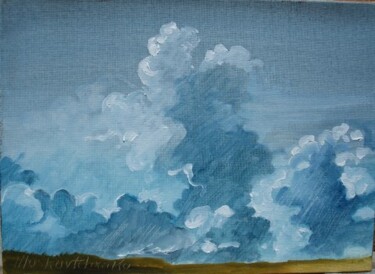 Painting titled "2009 CIEL D'ORAGE" by Michel Moskovtchenko, Original Artwork, Oil