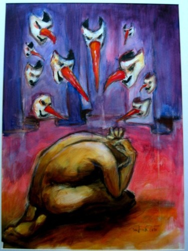 Peinture intitulée "you can laugh" par Ovidiu Alexandru Tabara, Œuvre d'art originale