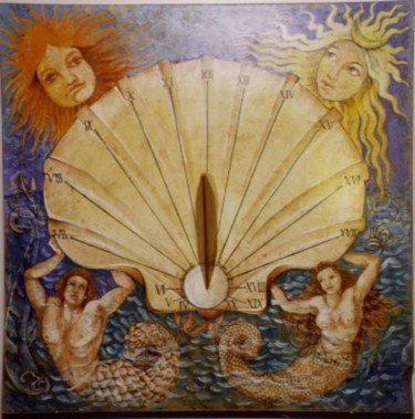 Artigianato intitolato "meridiana orizzonta…" da Silvia Benfenati, Opera d'arte originale