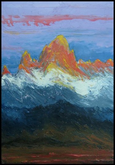 Pintura titulada "Chaltén de oro" por Ugo Paccioretti, Obra de arte original