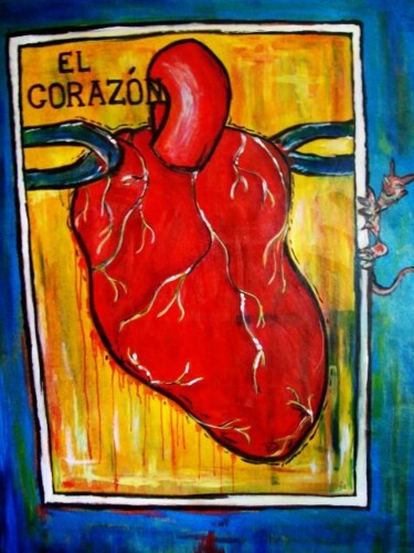 "El_Corazon.jpg" başlıklı Tablo Oscar Galvan tarafından, Orijinal sanat, Petrol