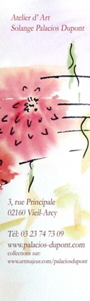 Pittura intitolato "marque page d'après…" da Solange Palacios Dupont, Opera d'arte originale, Tempera