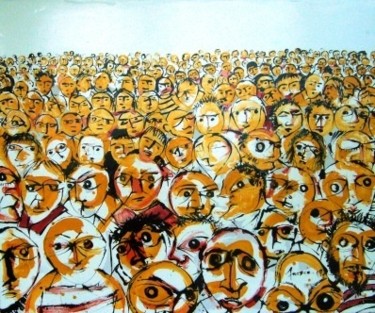 Pintura intitulada "HUMANIZA" por Mário Fresco, Obras de arte originais, Óleo
