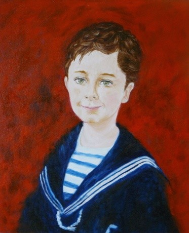 Peinture intitulée "Théo du côté de Ren…" par Mog, Œuvre d'art originale, Huile