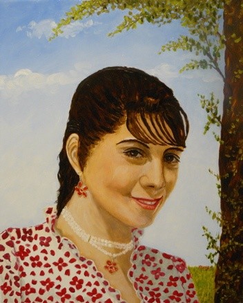 Peinture intitulée "Aurélie B." par Mog, Œuvre d'art originale, Huile