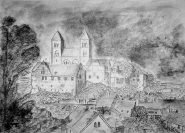 图画 标题为“Quedlinburg” 由Birger Dicke, 原创艺术品, 铅笔