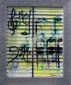 Peinture intitulée "Clés pour un frigo" par Morganv6, Œuvre d'art originale, Huile