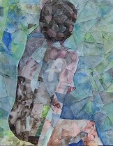 Painting titled "Dos nu" by Morganv6, Original Artwork, Oil