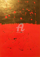 Peinture intitulée "Black et white" par Morganv6, Œuvre d'art originale, Huile