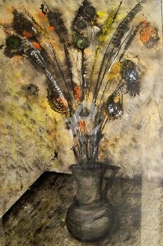Peinture intitulée "Fleurs en attente 2" par Morganv6, Œuvre d'art originale, Huile