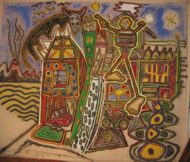 Malerei mit dem Titel "geometric organizat…" von Zoran Komatinović, Original-Kunstwerk