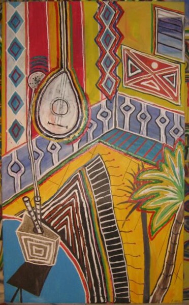Malerei mit dem Titel "house at the sea-ha…" von Zoran Komatinović, Original-Kunstwerk