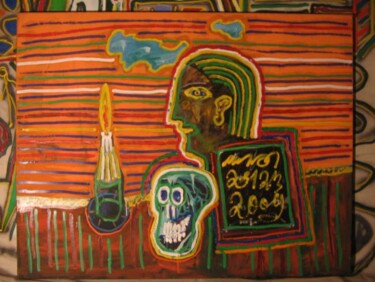 Malerei mit dem Titel "anti dead pils" von Zoran Komatinović, Original-Kunstwerk