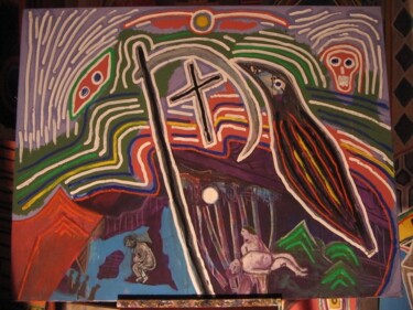 Malerei mit dem Titel "the dead and other…" von Zoran Komatinović, Original-Kunstwerk