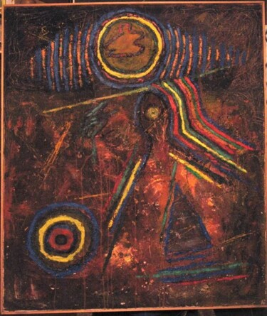 Malerei mit dem Titel "behind jupiter" von Zoran Komatinović, Original-Kunstwerk