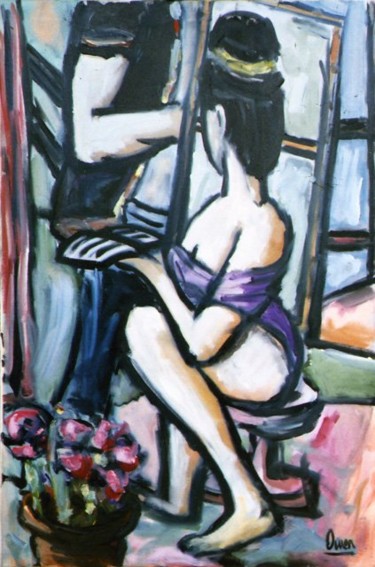 Painting titled "The Painter & the M…" by Bradley Owen, Original Artwork, Oil