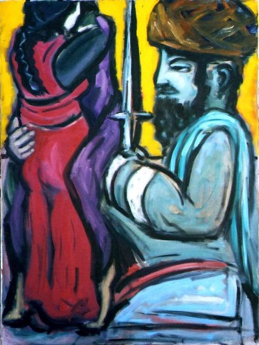 Painting titled "The Guardian" by Bradley Owen, Original Artwork, Oil