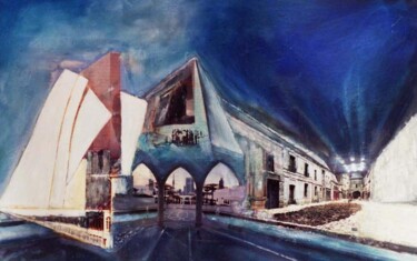 绘画 标题为“architecture” 由Roger Ychai, 原创艺术品, 油
