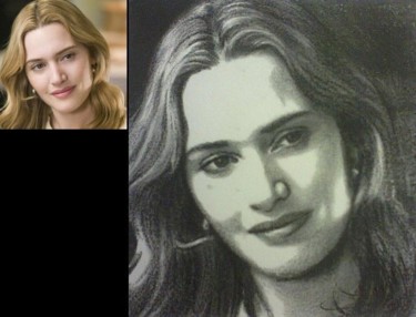 Desenho intitulada "kate-wislet-2.jpg" por Joca Matos, Obras de arte originais