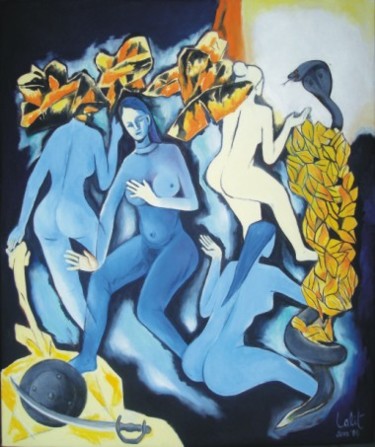 Painting titled "Poison Girls" by Lk, Original Artwork, Oil