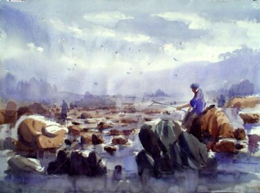Painting titled "Landscape02" by Kishore Singh, Original Artwork, Oil