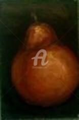 Painting titled "Pear" by Elen Gera, Original Artwork, Oil