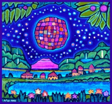 Malerei mit dem Titel "Crystallworld , by…" von Arias, Original-Kunstwerk, Öl