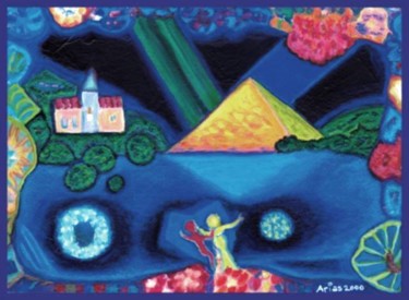 Malerei mit dem Titel "Sight to Innerworld" von Arias, Original-Kunstwerk, Öl