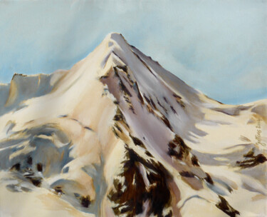 Face nord de l'Obergabelhorn, Suisse Peinture intitulée "Face nord de l'Ober…" par Philippe Juttens, Œuvre d'art originale, Huile