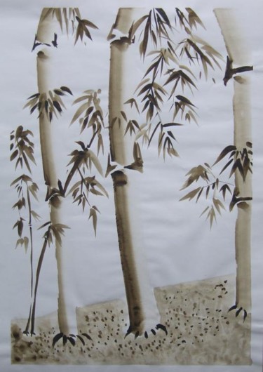 绘画 标题为“BAMBOUS” 由S Eymond Laritaz, 原创艺术品, 墨