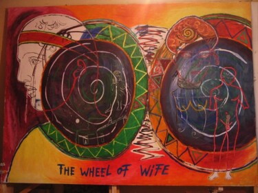 Malerei mit dem Titel "Wheel of wife" von Zoran Komatinović, Original-Kunstwerk
