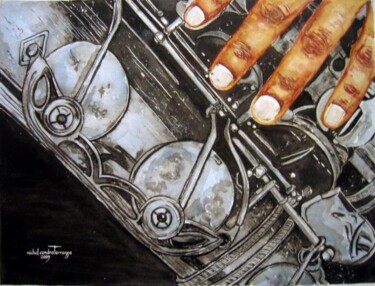 Peinture intitulée "IMPOSSIBLE SAXO" par Michel Cendra-Terrassa, Œuvre d'art originale