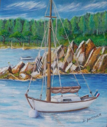 Peinture intitulée "mouillage" par Dominique Ansquer, Œuvre d'art originale