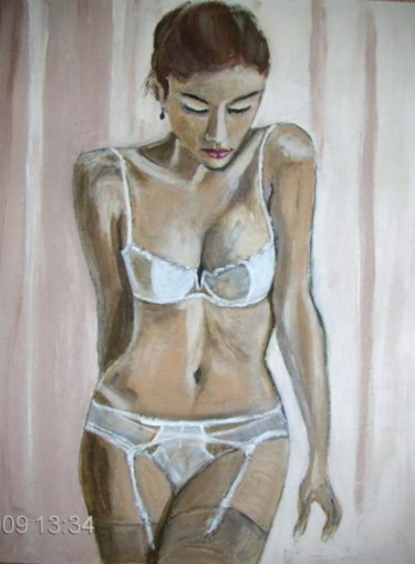 Painting titled "SHE" by Gunter Kreil, Original Artwork, Oil