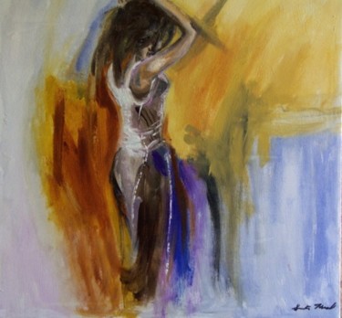 Painting titled "Young women" by Gunter Kreil, Original Artwork, Oil