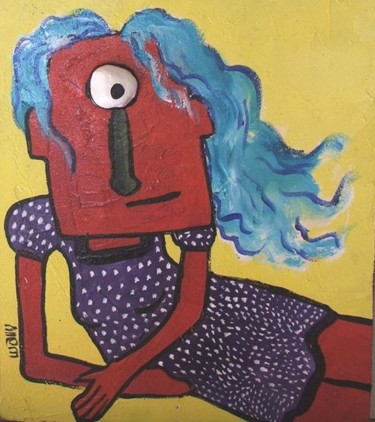 Schilderij getiteld "Tous pareils tous d…" door Wally, Origineel Kunstwerk