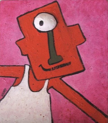 Schilderij getiteld "Tous pareils tous d…" door Wally, Origineel Kunstwerk