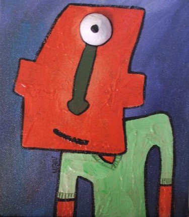 Schilderij getiteld "Tous pareils tous d…" door Wally, Origineel Kunstwerk