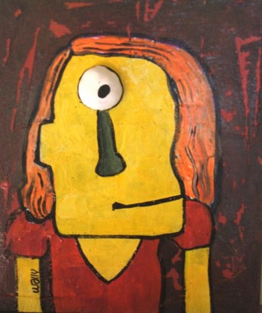 Schilderij getiteld "Tous pareils tous d…" door Wally, Origineel Kunstwerk