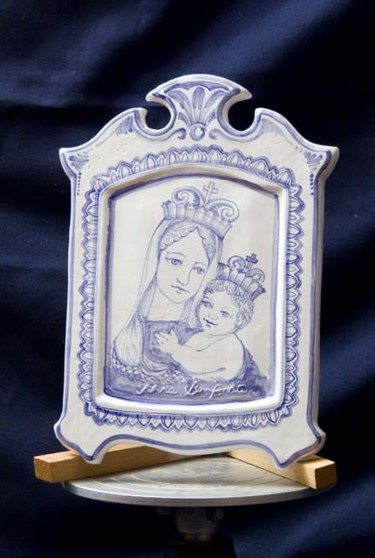Artigianato intitolato "madonna dellarobbia…" da Silvia Benfenati, Opera d'arte originale