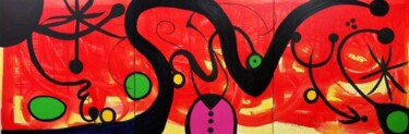 Peinture intitulée "Le monstre du Toul…" par Nikko Kali, Œuvre d'art originale, Huile