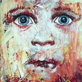 Pintura intitulada "FEAR" por Pascaline Lopez, Obras de arte originais, Óleo