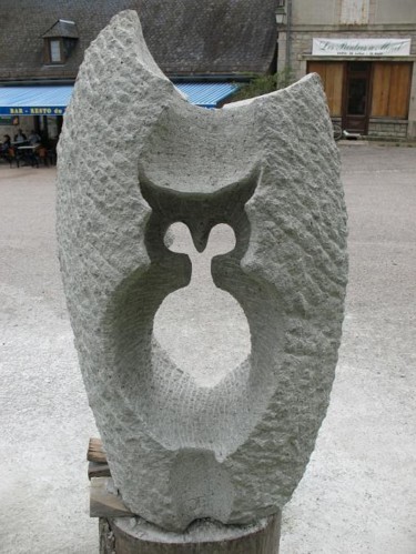 Sculpture intitulée "hibou.jpg" par Gilbert Frizon, Œuvre d'art originale