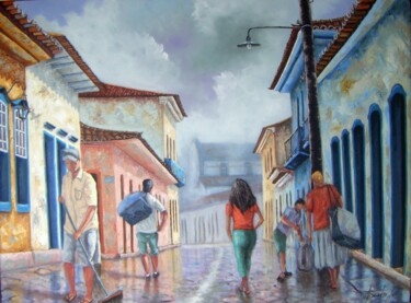Peinture intitulée "Paraty" par Sandro José Da Silva, Œuvre d'art originale, Huile