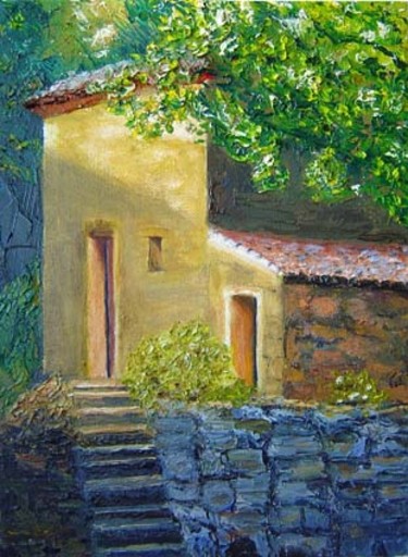 Peinture intitulée "Bastide de Cézanne" par Yves Conte, Œuvre d'art originale