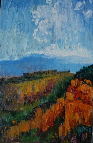 Painting titled "2009 LES CARRIERES…" by Michel Moskovtchenko, Original Artwork, Oil