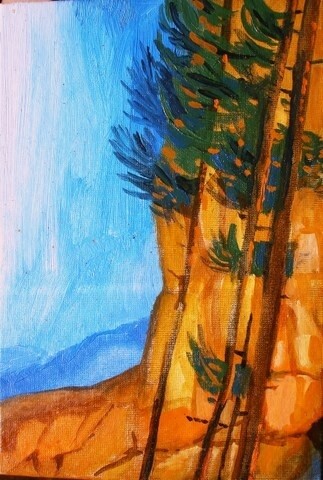 Painting titled "LES OCRES A ROUSSIL…" by Michel Moskovtchenko, Original Artwork, Oil