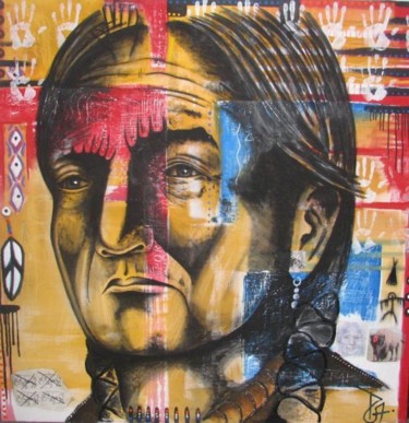 Painting titled "rising sun" by Pascal A Pelletier, Original Artwork